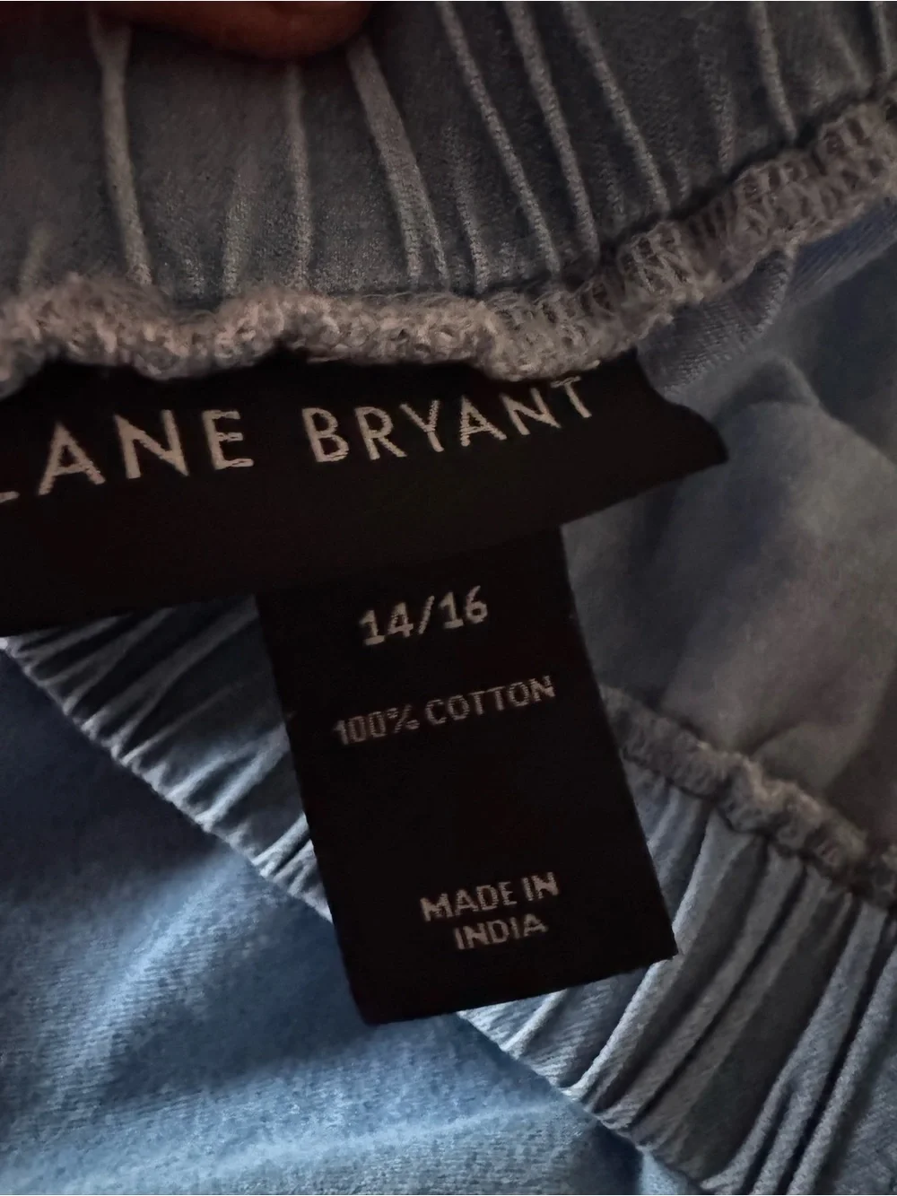 Lane Bryant 100 % Cotton Blue Tiered Denim Maxi Skirt size 14/16